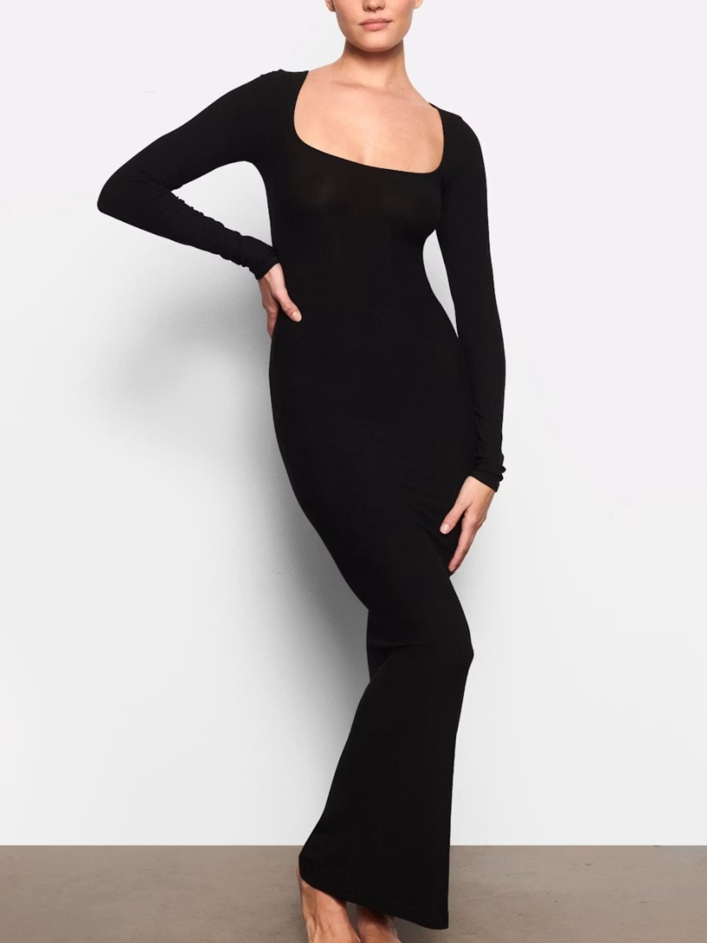 Skims Soft Lounge Long Sleeve Bodycon Dress 2x